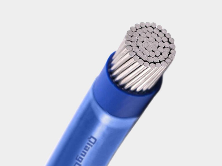 Aluminum THHN THWN-2 wire cross-section view, stranded aluminum conductor thermoplastic insulation structure