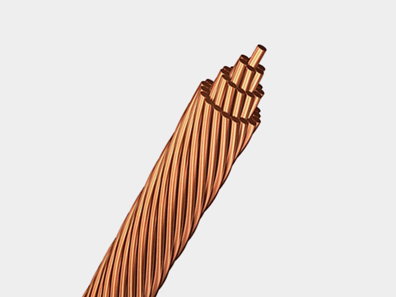 Solid & Stranded Bare Copper Conductor, Bare Copper Wire for Overhead Electrical Transmission