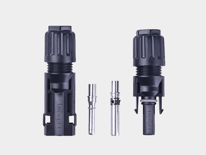 Original compatible MC4 male female solar panel connector, IP68 waterproof lockable anti-reverse plug, silver-plated copper terminal, TÜV & CE approved PV DC quick connector