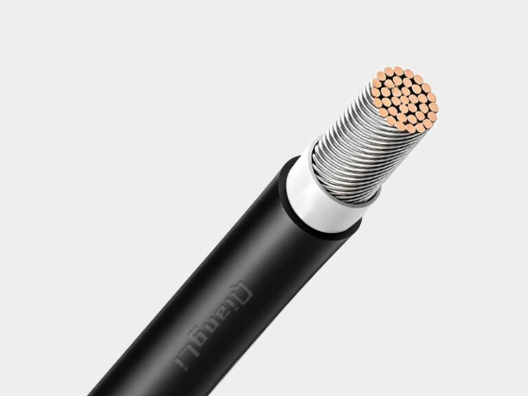 Single core 1500V DC solar cable cross section structure, stranded tinned copper conductor, double layer insulation sheath, certified PV cable for solar panel series connection