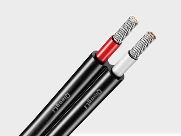 Twin-core parallel solar PV cable, double conductor outdoor sun-resistant photovoltaic wire, UV ozone aging resistant for rooftop and ground solar power systems