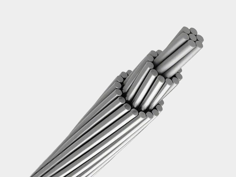 Close view of ACAR A1 A2 stranded transmission conductor complying with IEC 61089 standard