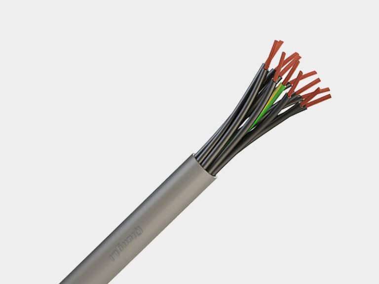End cut sample of CVV multi‑core unshielded control cable for industrial signal transmission
